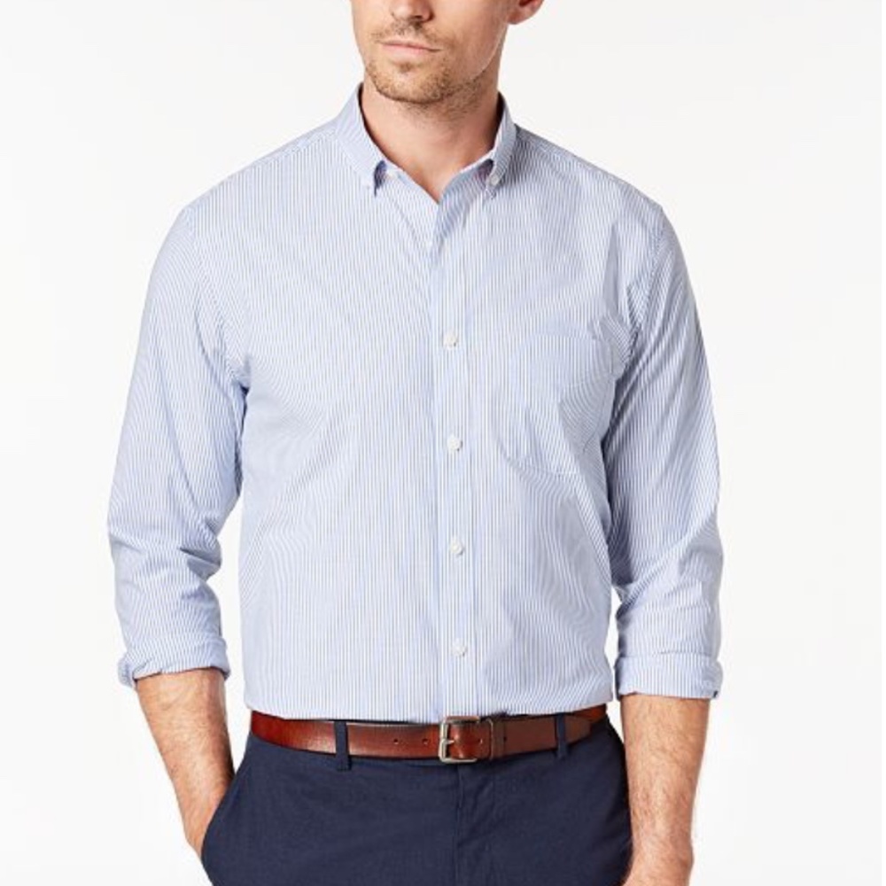 3/$30 Men's Pinstriped Dress Shirt